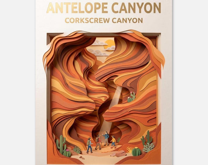 ANTELOPE CANYON – Corkscrew Canyon | Travel poster