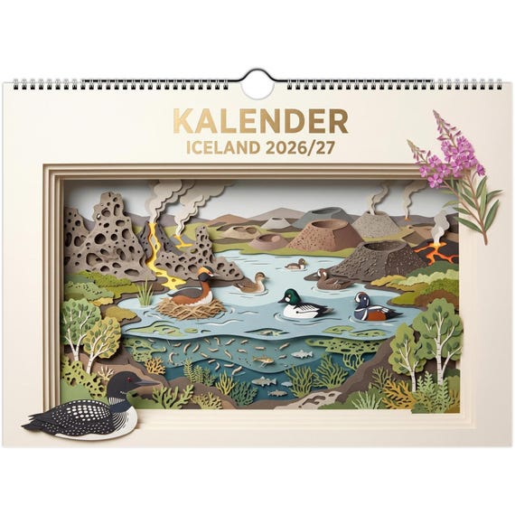 Iceland - WALL CALENDAR | July 2026 to June 2027