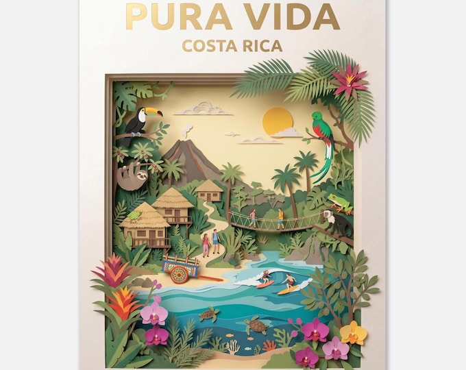 COSTA RICA – Pura Vida | Travel Poster