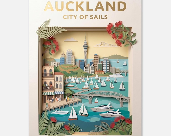 AUCKLAND – City of Sails | Travel Poster