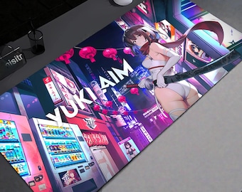 XXL Anime Girl Gaming Mouse Pad, Speed Desk Mat