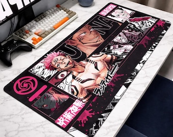 Anime Desk Mat, Manga Mousepad, Japanese Gaming Keyboard Pad, Gamer PC Setup