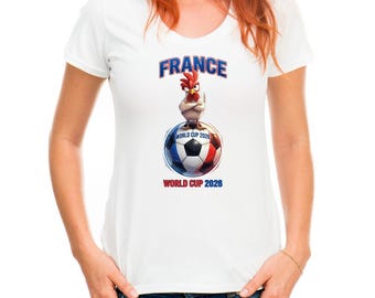 Camiseta de fútbol con el gallo de Francia, camiseta del Mundial de Fútbol 2026