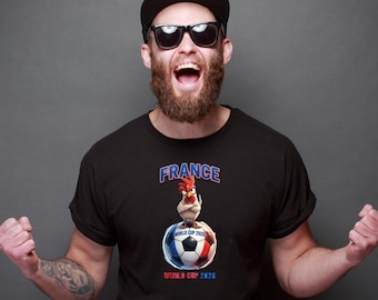 Camiseta del gallo de Francia, ropa divertida para aficionados al fútbol, camiseta de fútbol del Mundial