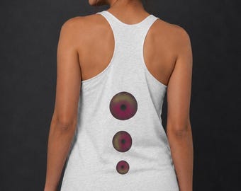 Women’s Racerback Tank Top Soft Tri-Blend Cosmic Graphic Tank