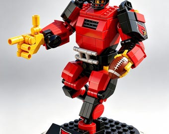 NFL Team Football Mech Robot Toy, ABS Brick Model, Sports Fan Collectible