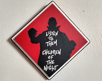 Dracula Hand Painted Silhouette Plaque