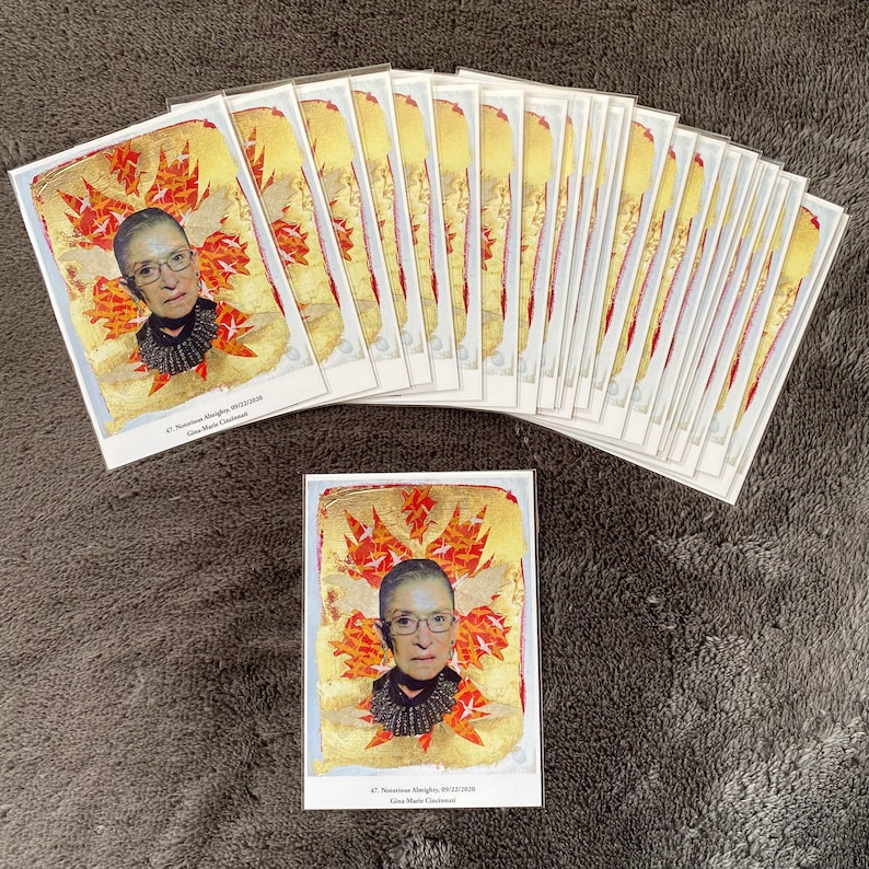 A6 POSTCARD Notorious Almighty 45 Ruth Bader Ginsburg