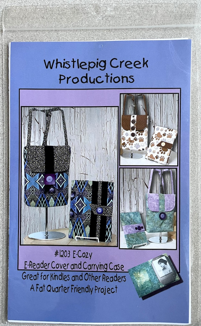 Whistlepig Creek Productions Sewing Pattern E-READER COVER and Carrying ...