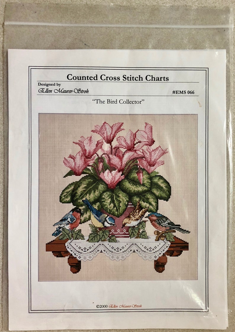 Wichelt Imports Counted Cross Stitch Chart THE BIRD COLLECTOR Heirloom Quality Design Beautiful Ellen Maurer-Stroh