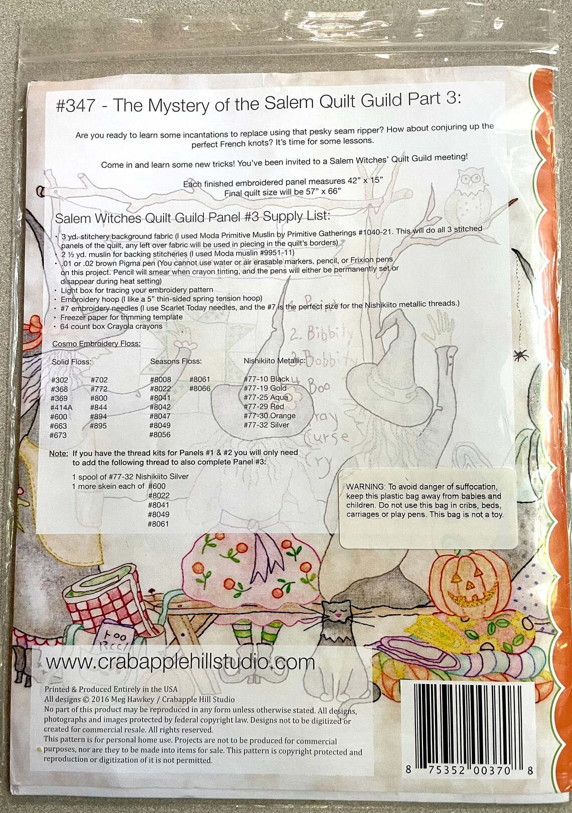 Crabapple Hill Studio the Mystery of the SALEM WITCHES Quilt Guild