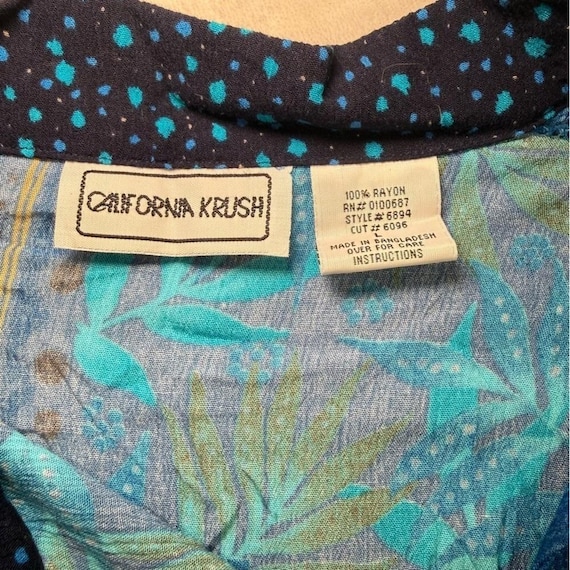 California Krush Blue Patchwork Button Front Shir… - image 4