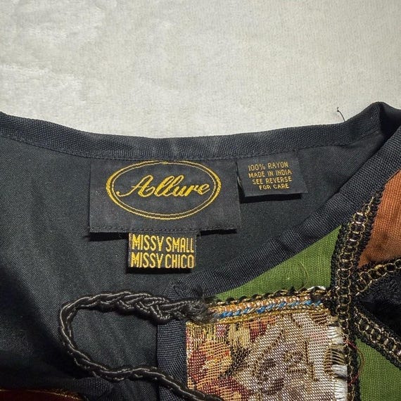 Allure Boho Patchwork Rayon Jacket Top Missy Smal… - image 6