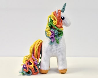 Unicorn Crochet Pattern, Rainbow Unicorn Amigurumi Pattern, Crochet Unicorn Pattern, Amigurumi Tall Unicorn Pattern, Rainbow Horse Pattern