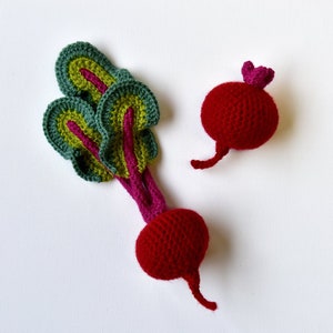 Beetroot Crochet Pattern, Vegetable Crochet Pattern, Veggie Amigurumi Food, Food Crochet Pattern, Toy Food Amigurumi, Vegetable Amigurumi