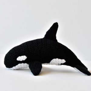 Patrón Ganchillo Ballena Asesina, Patrón Ganchillo Orca, Patrón Ganchillo Ballena Orca, Patrón Amigurumi Ballena Asesina, Orca Amigurumi, Delfín imagen 1