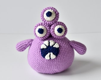 Monster Crochet Pattern, Alien Crochet Pattern, Cute Monster Amigurumi, Purple Monster Pattern, Crochet Monster Amigurumi Pattern, Crochet