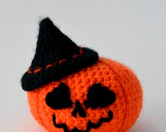 Patrón de ganchillo de calabaza de Halloween, Amigurumi de calabaza de Halloween, Patrón de ganchillo de Halloween, Patrón de ganchillo de calabaza de Halloween