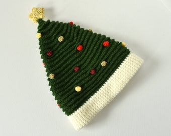 Christmas Tree Hat Crochet Pattern, Santa Tree Hat Crochet Pattern, Christmas Hat Crochet Pattern, Christmas Crochet Pattern, Santa Hat