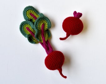 Beetroot Crochet Pattern, Vegetable Crochet Pattern, Veggie Amigurumi Food, Food Crochet Pattern, Toy Food Amigurumi, Vegetable Amigurumi
