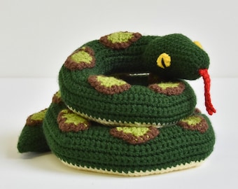 Snake Crochet Pattern, Python Crochet Pattern, Snake Amigurumi, Python Amigurumi, Animal Amigurumi, Animal Crochet Pattern, Jungle