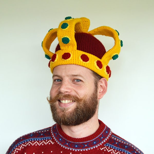 ENGELSTALIG HAAKPATROON Royal Crown Crochet Pattern, Imperial Crown Hat Pattern
