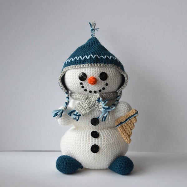 ENGELSTALIG HAAKPATROON  Peruvian Snowman Crochet Pattern, Snowman Amigurumi Pattern, Winter Snowman Crochet Pattern, Christmas Snowman