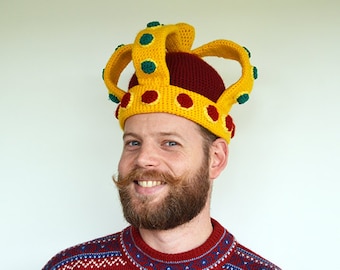 Royal Crown Crochet Pattern, Imperial Crown Hat Pattern, DIY Hat PDF Tutorial, Funny Crochet Hat Pattern, King's Hat, Queen's Hat