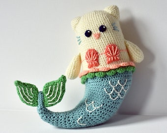 Mermaid Cat Crochet Pattern, Cat Crochet Pattern, Mermaid Cat Amigurumi, Cat Mermaid Amigurumi, Animal Crochet Pattern, Animal Amigurumi