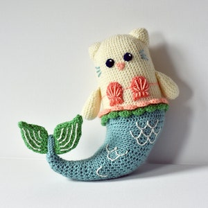 Mermaid Cat Crochet Pattern, Cat Crochet Pattern, Mermaid Cat Amigurumi, Cat Mermaid Amigurumi, Animal Crochet Pattern, Animal Amigurumi