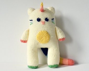 Unicorn Cat Crochet Pattern, Cat Crochet Pattern, Unicorn Cat Amigurumi, Cat Unicorn Amigurumi, Animal Crochet Pattern, Animal Amigurumi