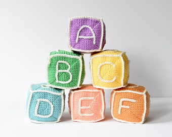 Baby Blocks Crochet Pattern, Play Blocks Crochet Pattern, Alphabet Blocks Crochet Pattern, Toy Blocks Crochet Pattern, Toy Crochet Pattern