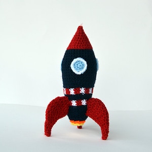 Rocket Crochet Pattern, Amigurumi Rocket, Crochet Rocket Ship Pattern, Space Ship Amigurumi, Space Ship Crochet Pattern, Space Amigurumi