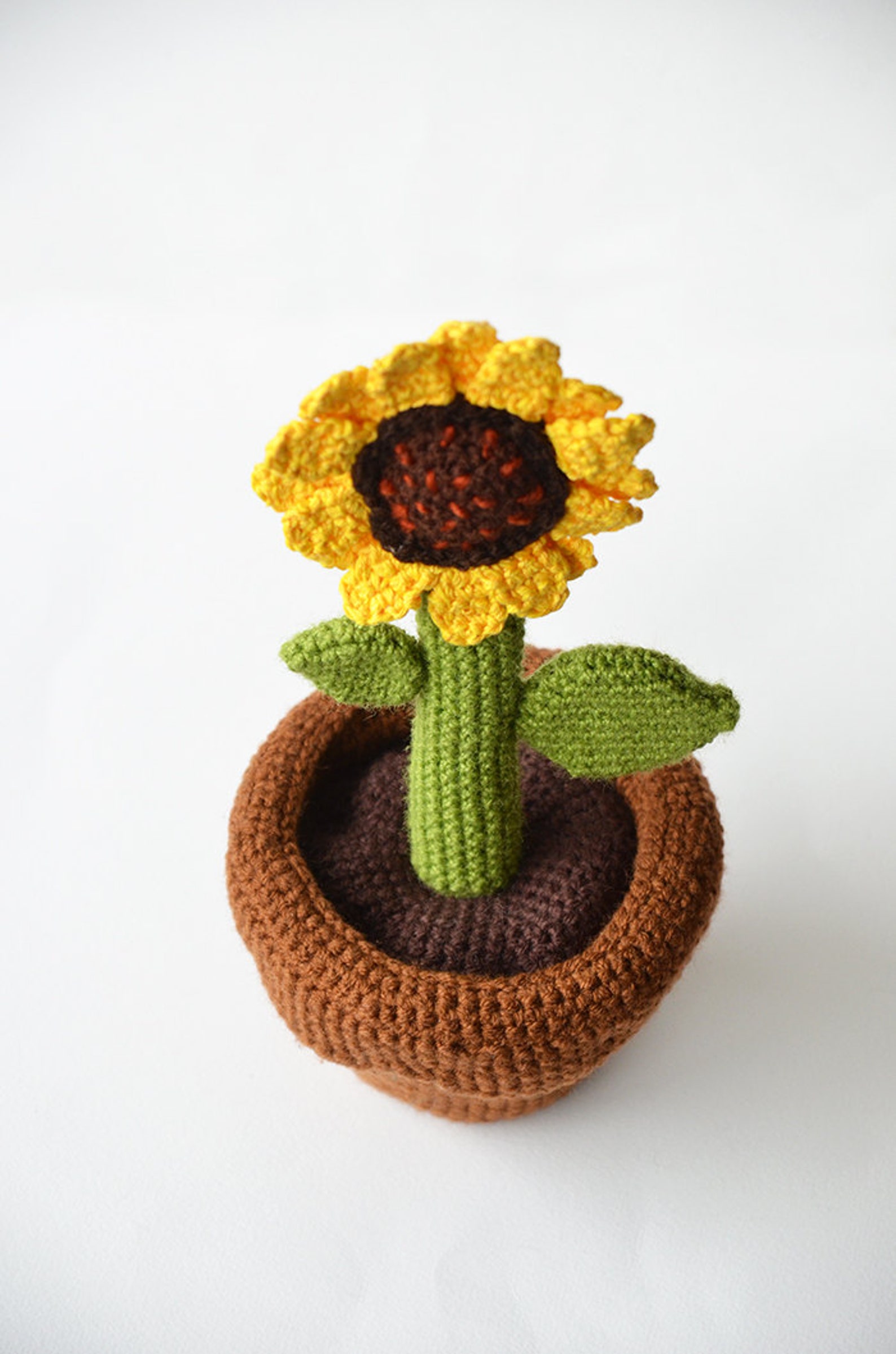 Sunflower in Pot Crochet Pattern Flower in Pot Crochet Etsy