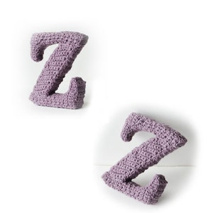 Letter Z Crochet Pattern, 3D Alphabet crochet pattern, 3d words pattern, 3d letters pattern, words home deco, decorative letters crochet