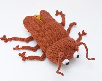 Cockroach Crochet Pattern - Amigurumi Cockroach - Roach Crochet Pattern - Toy Cockroach - no.184