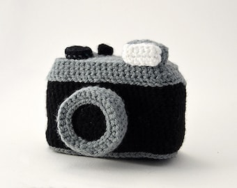 Padrão de crochê para câmera fotográfica, Padrão de amigurumi de câmera, Padrão de crochê para câmera, Padrão de amigurumi de câmera, Padrão de crochê para câmera vintage