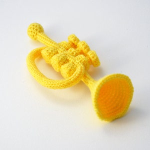 Trumpet Crochet Pattern, Amigurumi Trumpet Crochet Pattern, Trumpet Amigurumi Pattern, Music Crochet Pattern, Instrument Crochet Pattern image 3