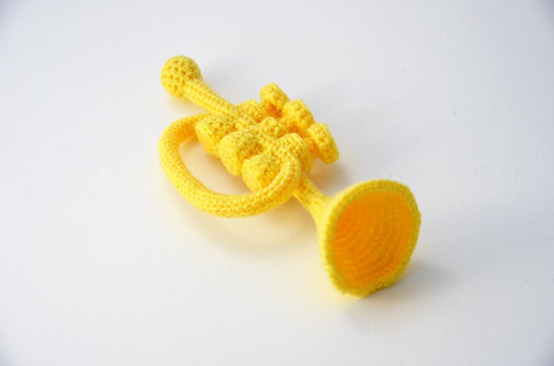 Trumpet Crochet Pattern, Amigurumi Trumpet Crochet Pattern, Trumpet Amigurumi Pattern, Music Crochet Pattern, Instrument Crochet Pattern image 3