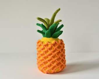 Pineapple Crochet Pattern, Fruit Crochet Pattern, Tropical Fruit Crochet Pattern, Amigurumi Food, Food Crochet Pattern, Toy Food Amigurumi