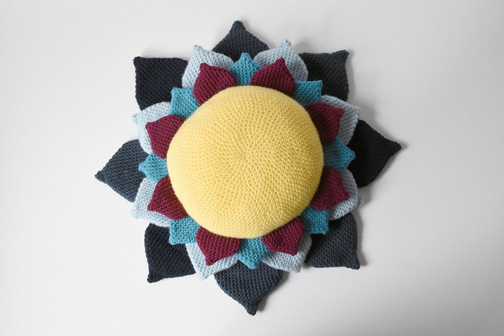 30 Lotus Flower Crochet Patterns for Beautiful Decor, Gifts, and Giftable Makes 33 Lotus Pillow Crochet Pattern