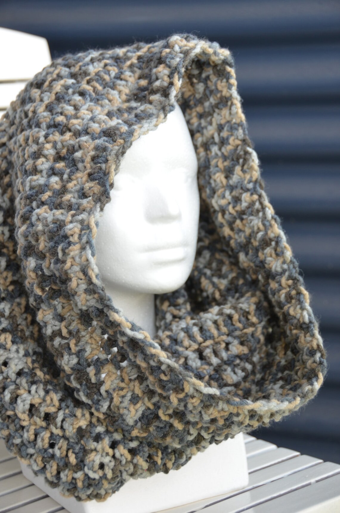 Chunky Hooded Cowl Crochet Pattern - Cowl Scarf Crochet Pattern - DIY ...