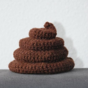 Unique Crochet Poo With Positive Quote, Handmade Funny Gift for