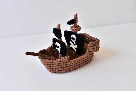 Pirate Ship Crochet Pattern Pirate Boat Amigurumi Crochet
