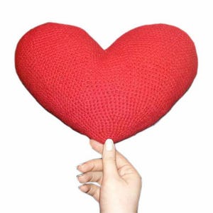 Large Heart Crochet Pattern, Crochet Heart Pattern, Amigurumi Heart Pattern, Valentine's Day Crochet Pattern, Love Crochet Pattern image 1