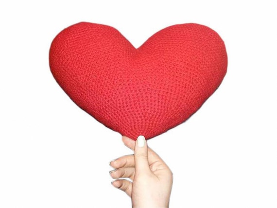 Large Heart Crochet Pattern, Crochet Heart Pattern, Amigurumi Heart Pattern, Valentine's Day Crochet Pattern, Love Crochet Pattern