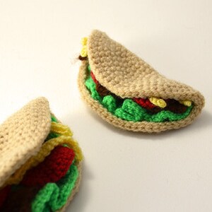 Large and Small Tacos Crochet Pattern, Amigurumi Taco Pattern, Taco Crochet Pattern, Taco Amigurumi Pattern, Toy Food Crochet Pattern image 4