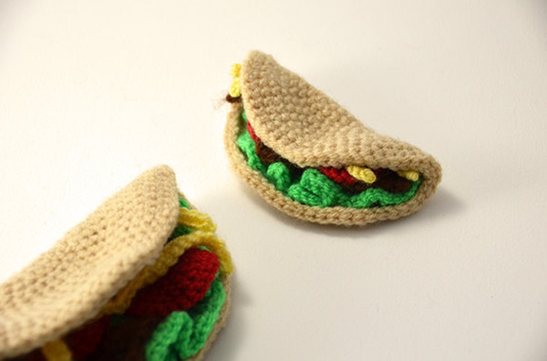 Large and Small Tacos Crochet Pattern, Amigurumi Taco Pattern, Taco Crochet Pattern, Taco Amigurumi Pattern, Toy Food Crochet Pattern image 4