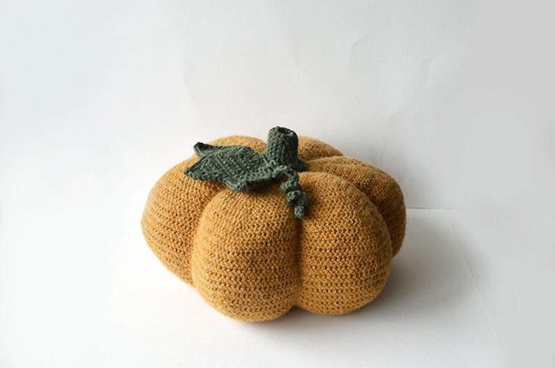 Patrón de calabaza a crochet, Patrón de calabaza a crochet, Patrón de calabaza de Halloween a crochet, Patrón de temporada, Patrón de calabaza de otoño a crochet imagen 1