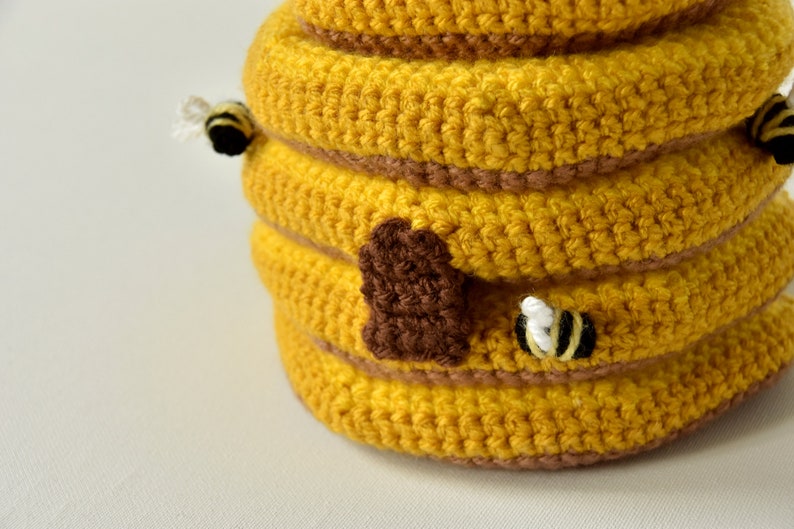 Beehive Crochet Pattern, Beehive Amigurumi, Bee Crochet Pattern, Bee Amigurumi Pattern, Bees Crochet Pattern, Nature Amigurumi, Bee Hive image 3